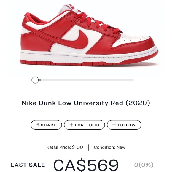 SOLD RED LOW DUNKS - Picture 1 of 1